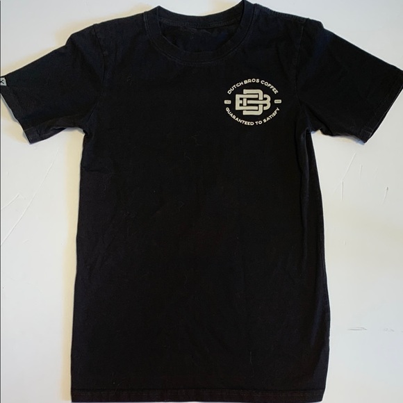 Dutch Bros Tops - Dutch Bros Black Short Sleeve Tee Chocolate Brown Size Small